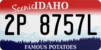 ID license plate 2P8757L