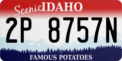 ID license plate 2P8757N