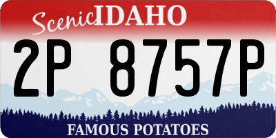 ID license plate 2P8757P