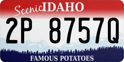 ID license plate 2P8757Q