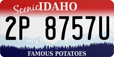 ID license plate 2P8757U