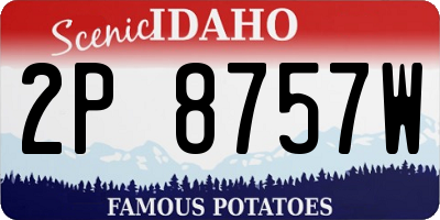 ID license plate 2P8757W