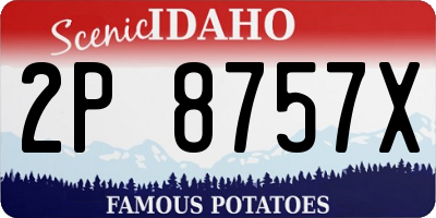 ID license plate 2P8757X