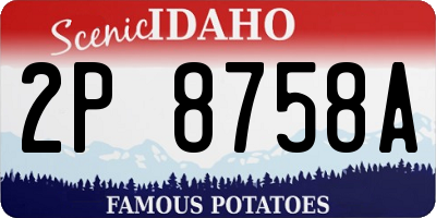 ID license plate 2P8758A