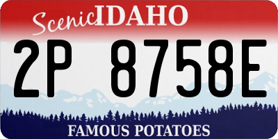 ID license plate 2P8758E
