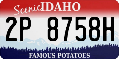 ID license plate 2P8758H