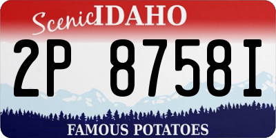 ID license plate 2P8758I