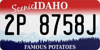 ID license plate 2P8758J