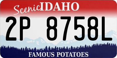 ID license plate 2P8758L