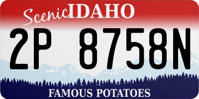 ID license plate 2P8758N