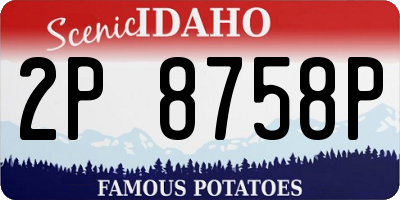 ID license plate 2P8758P