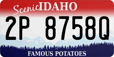 ID license plate 2P8758Q