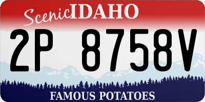 ID license plate 2P8758V