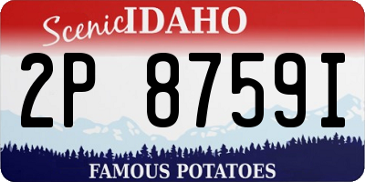 ID license plate 2P8759I