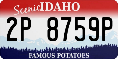 ID license plate 2P8759P