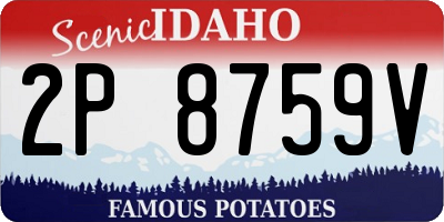 ID license plate 2P8759V
