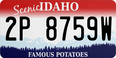 ID license plate 2P8759W