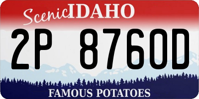 ID license plate 2P8760D