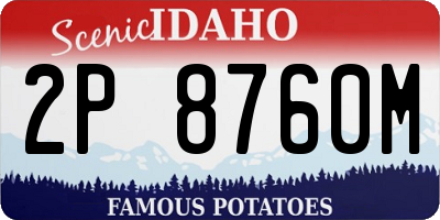 ID license plate 2P8760M
