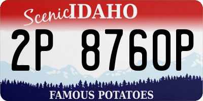 ID license plate 2P8760P