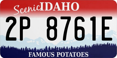 ID license plate 2P8761E