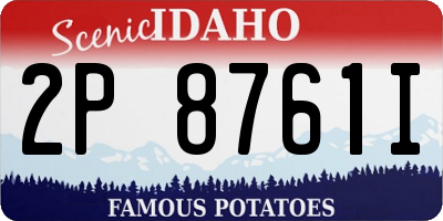 ID license plate 2P8761I