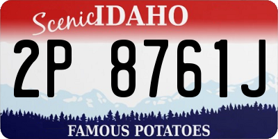 ID license plate 2P8761J