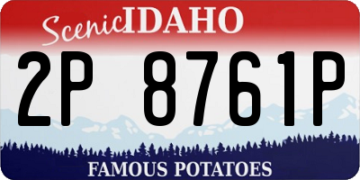 ID license plate 2P8761P