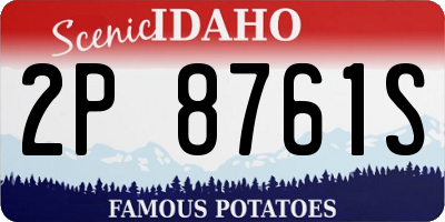 ID license plate 2P8761S