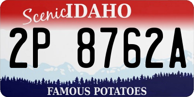 ID license plate 2P8762A