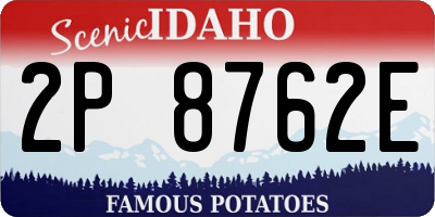 ID license plate 2P8762E