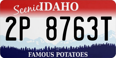 ID license plate 2P8763T