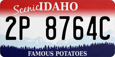 ID license plate 2P8764C