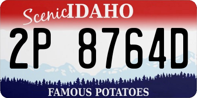 ID license plate 2P8764D
