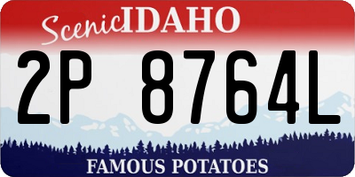 ID license plate 2P8764L