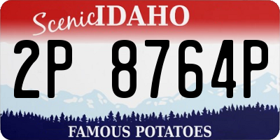 ID license plate 2P8764P