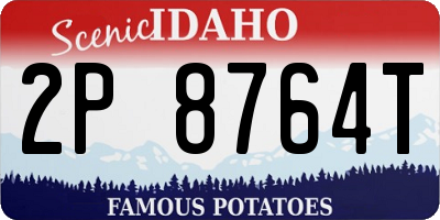 ID license plate 2P8764T
