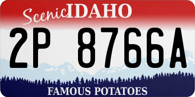 ID license plate 2P8766A
