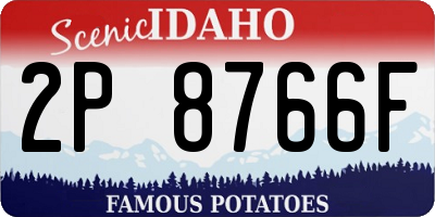 ID license plate 2P8766F