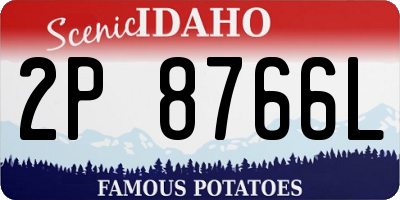 ID license plate 2P8766L