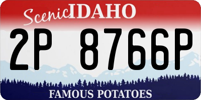 ID license plate 2P8766P