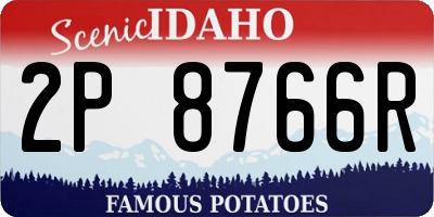 ID license plate 2P8766R