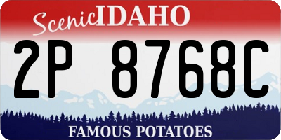 ID license plate 2P8768C