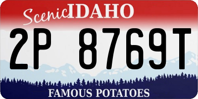 ID license plate 2P8769T