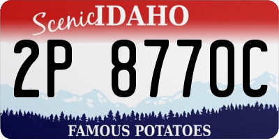 ID license plate 2P8770C
