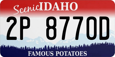 ID license plate 2P8770D