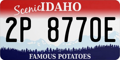 ID license plate 2P8770E