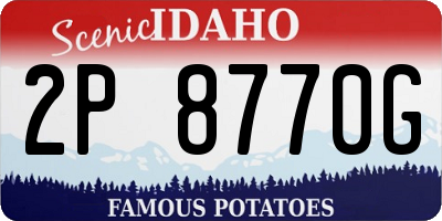 ID license plate 2P8770G