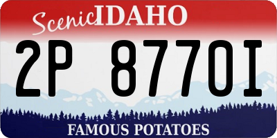 ID license plate 2P8770I