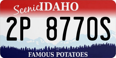 ID license plate 2P8770S